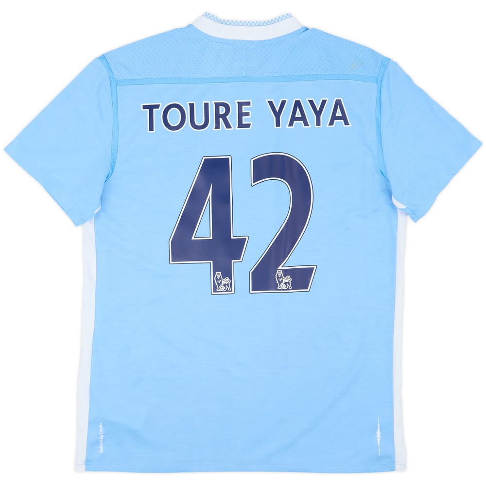 2011-12 Manchester City Home Shirt Toure Yaya #42 - 8/10 - (L)