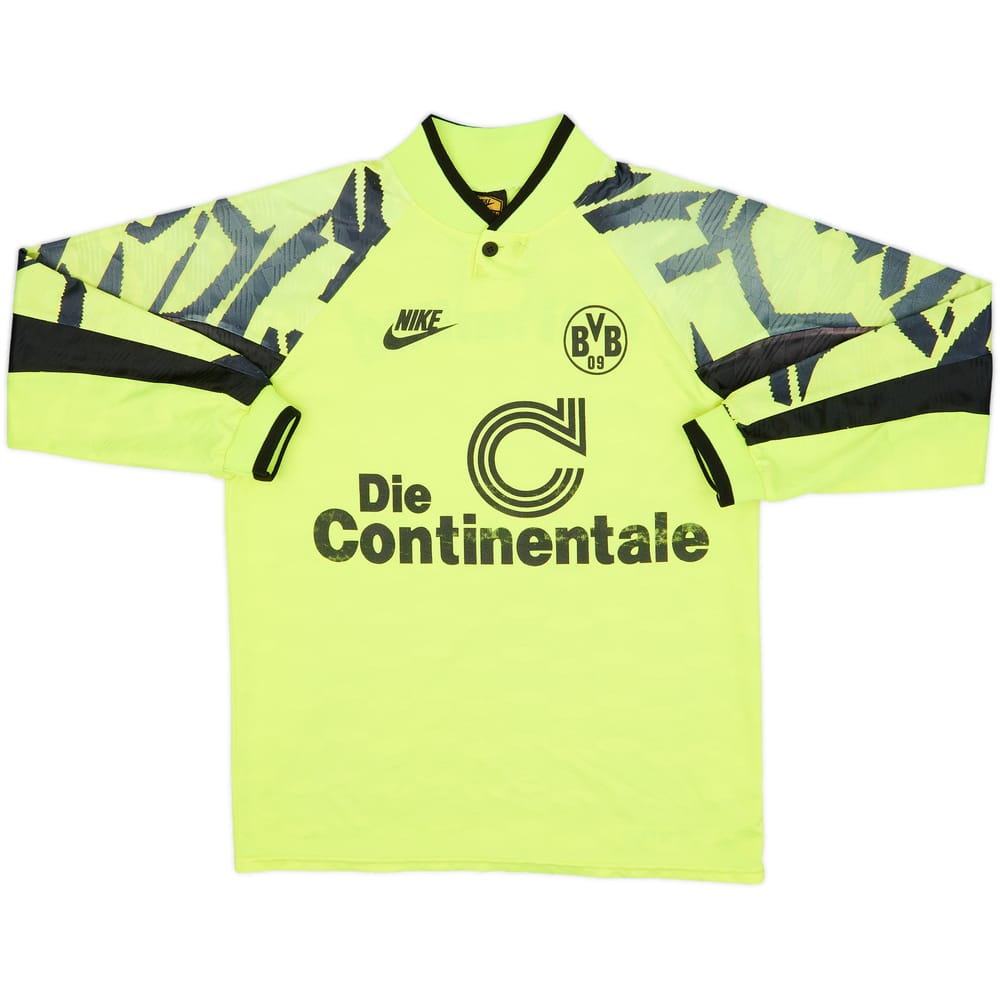 1991-92 Borussia Dortmund Home L/S Shirt - 8/10 - (S)