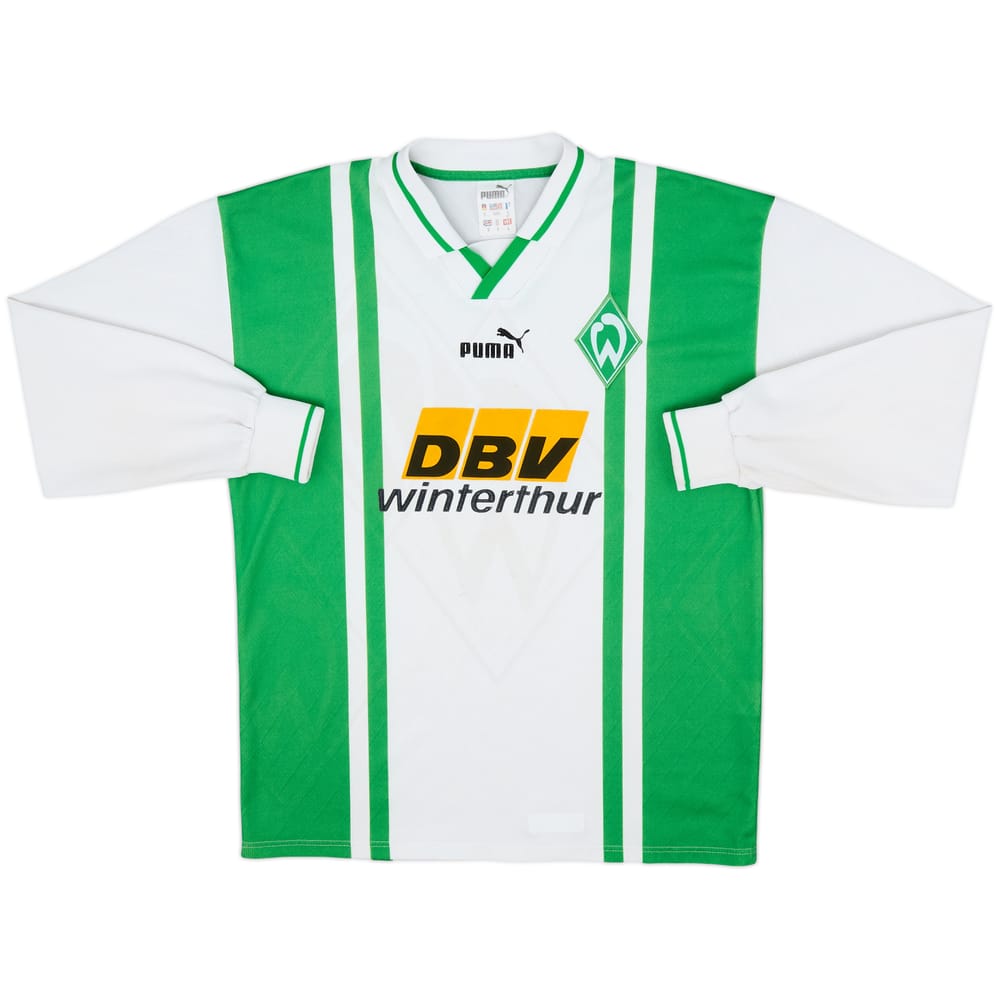 1996-97 Werder Bremen Home L/S Shirt - 9/10 - (S)