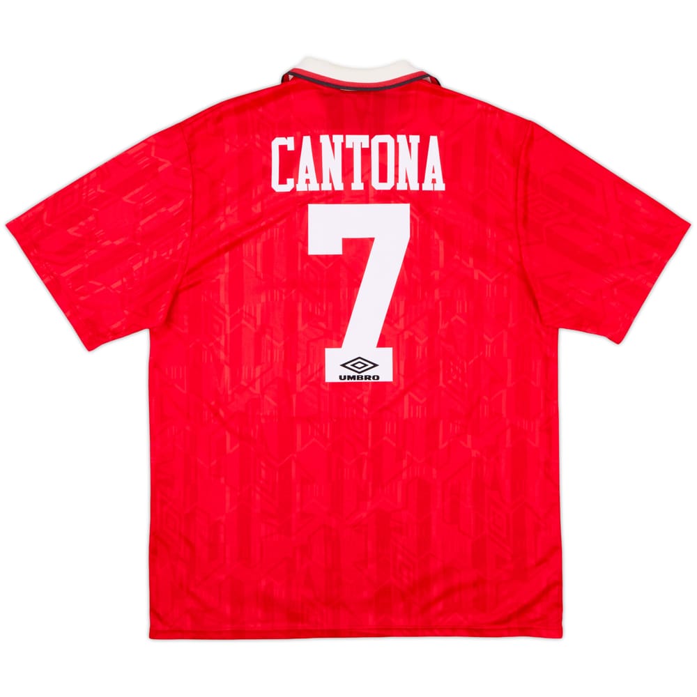 1992-94 Manchester United Home Shirt Cantona #7 - 8/10 - (XL)