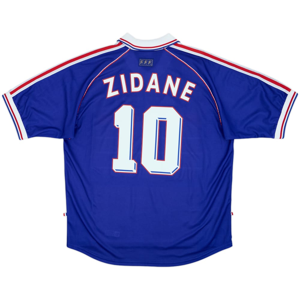 1998-00 France Home Shirt Zidane #10 - 9/10 - (XL)