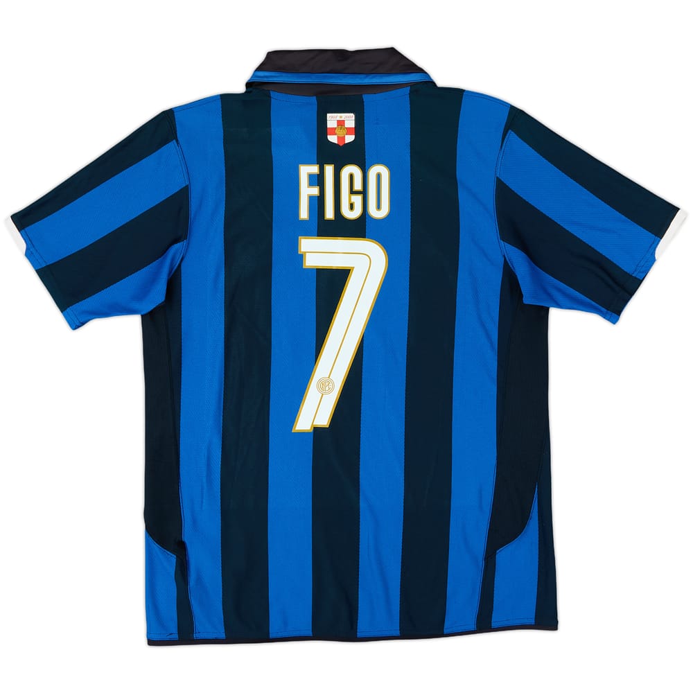 2007-08 Inter Milan Centenary Home Shirt Figo #7 - 6/10 - (M)
