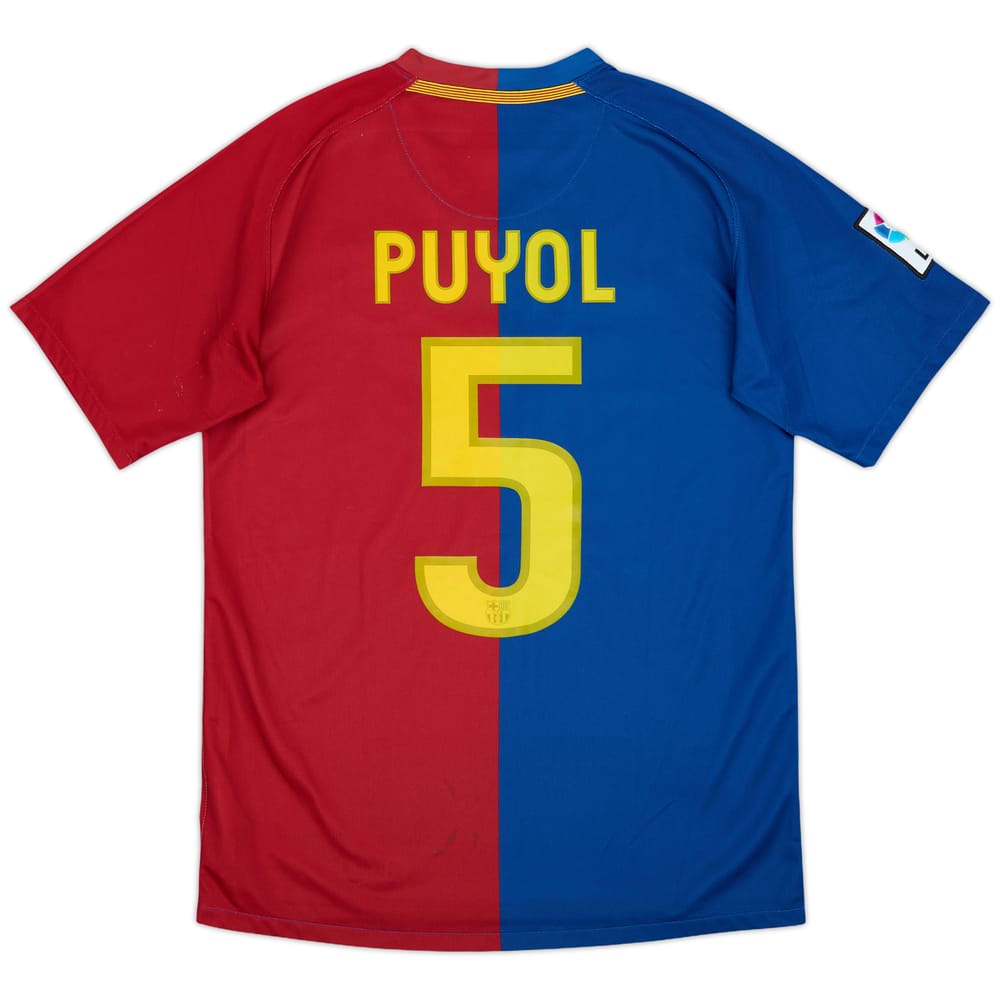 2008-09 Barcelona Home Shirt Puyol #5 - 8/10 - (S)