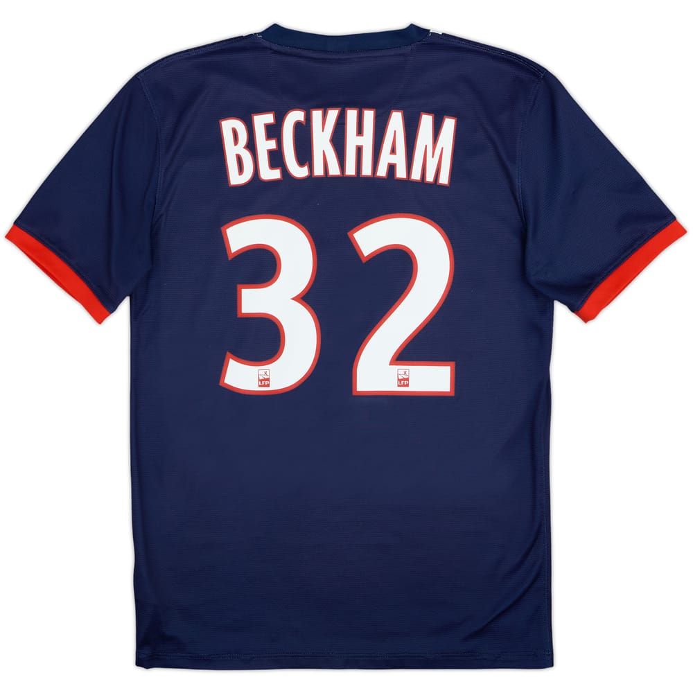 2013-14 Paris Saint-Germain Home Shirt Beckham #32 - 7/10 - (S)