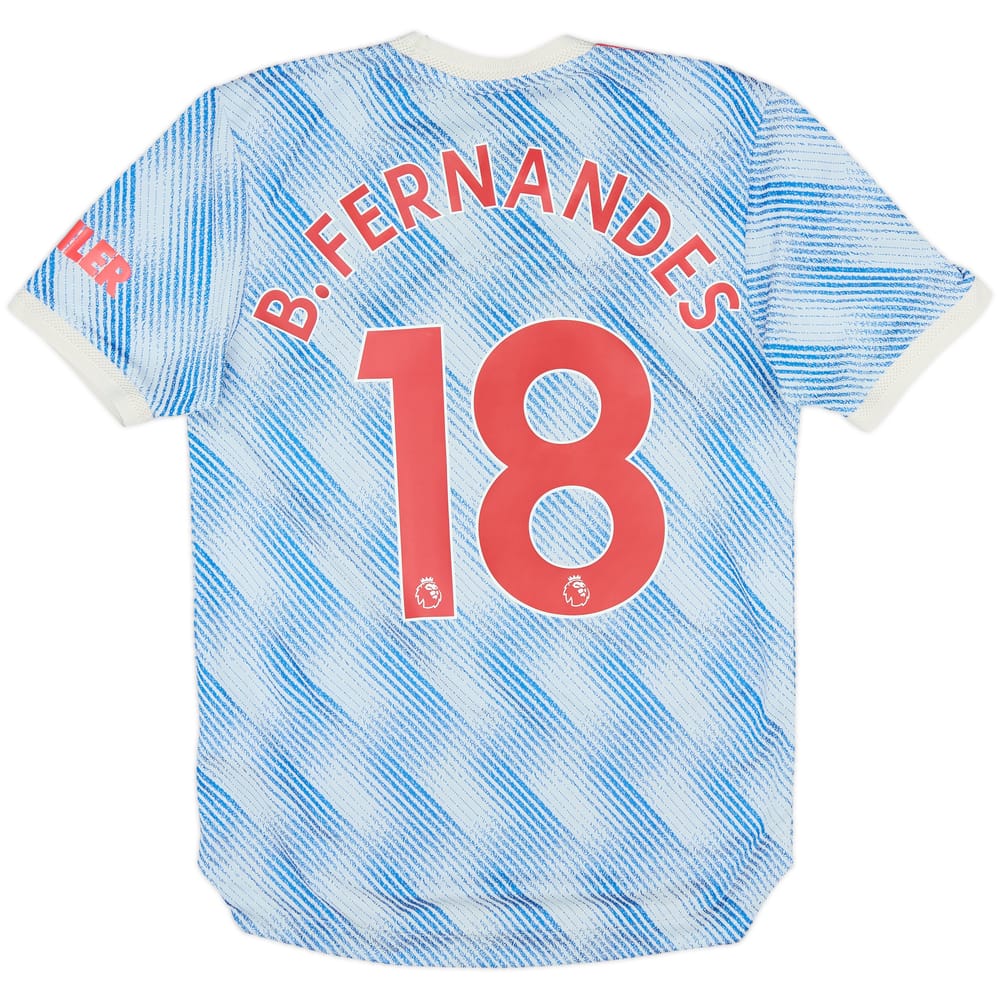 2021-22 Manchester United Authentic Away Shirt B.Fernandes #18 - 6/10 - (S)