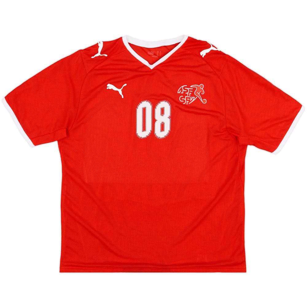 2008-10 Switzerland Player Issue Home Shirt #08 - 8/10 - (L)