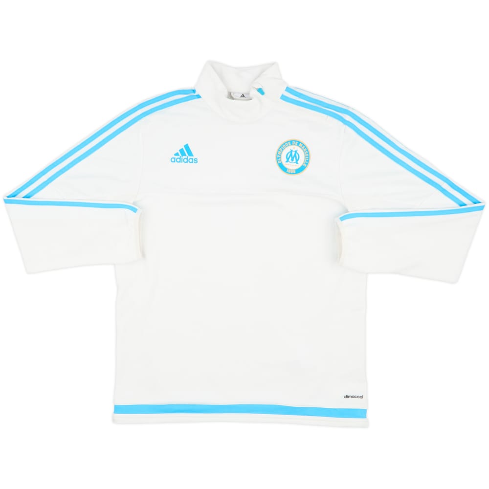 2015-16 Olympique Marseille adidas 1/4 Zip Drill Top - 8/10 - (M)