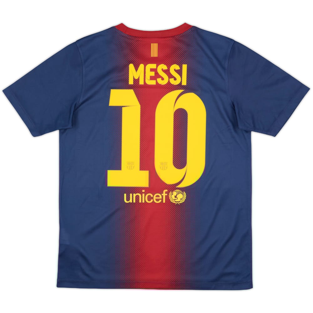 2012-13 Barcelona Basic Home Shirt Messi #10 - 9/10 - (XL.Boys)