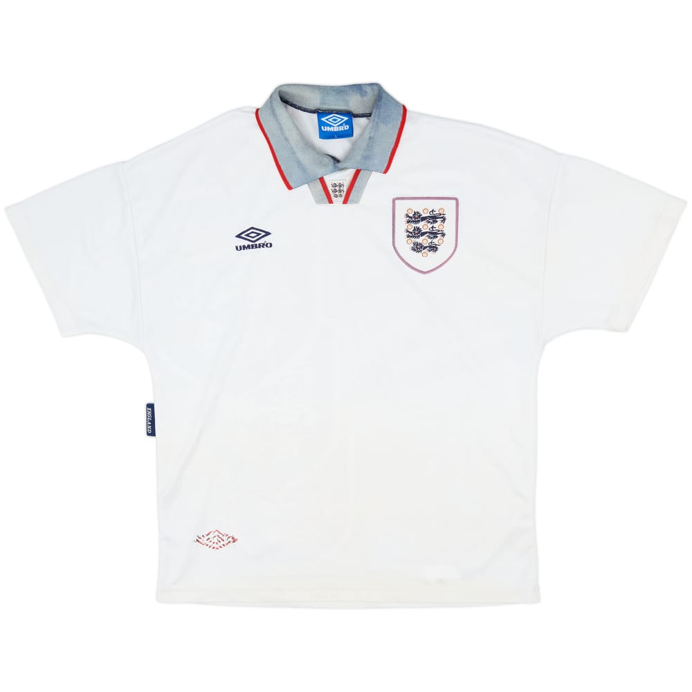 1993-95 England Home Shirt - 4/10 - (L)
