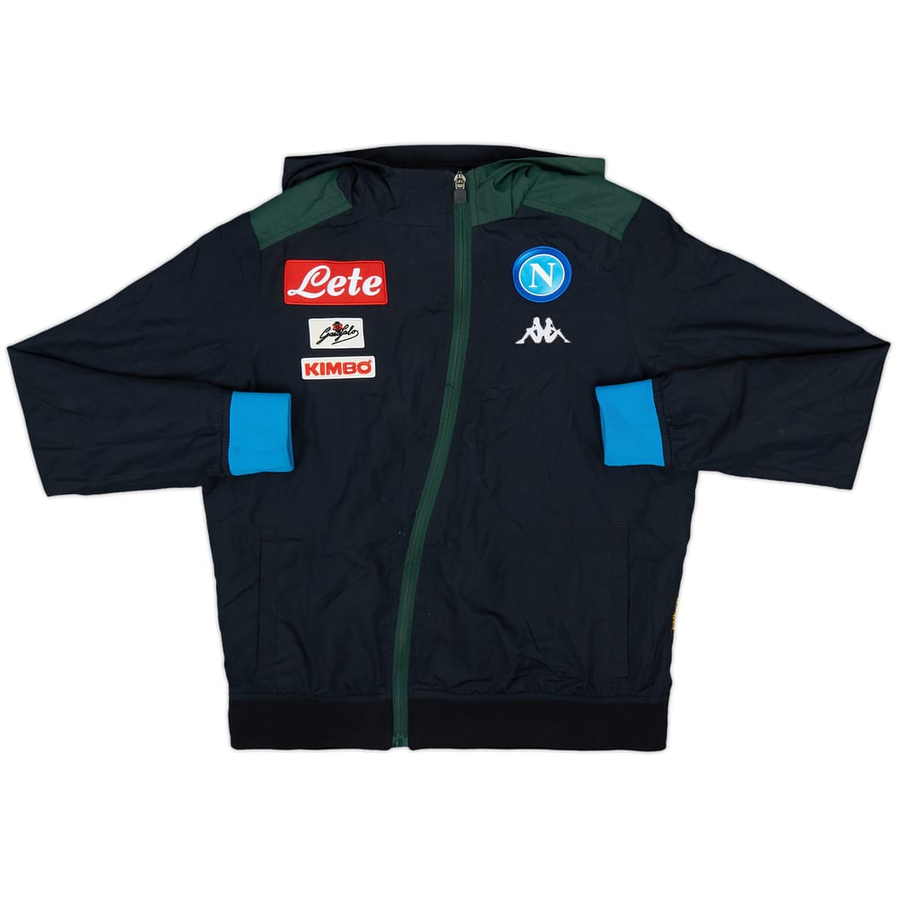 2018-19 Napoli Kappa Hooded Track Jacket - 7/10 - (M.Boys)