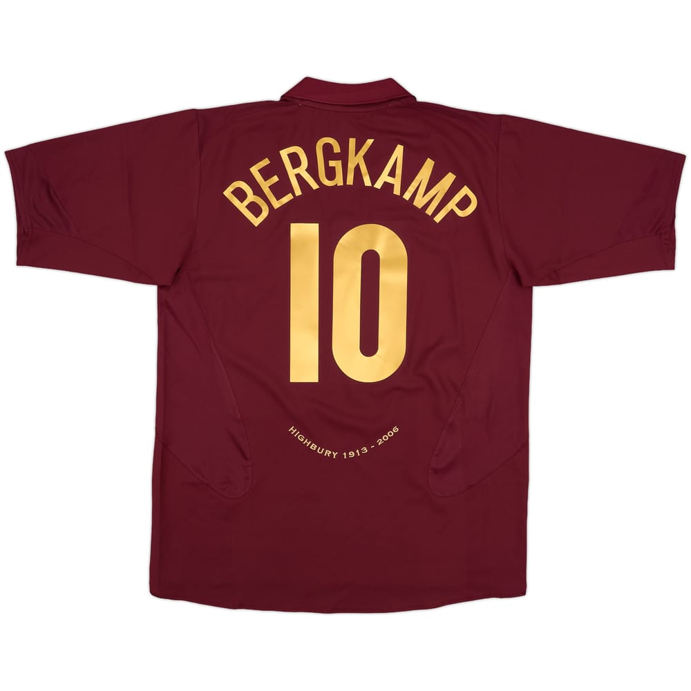 2005-06 Arsenal Home Shirt Bergkamp #10 - 9/10 - (XL)