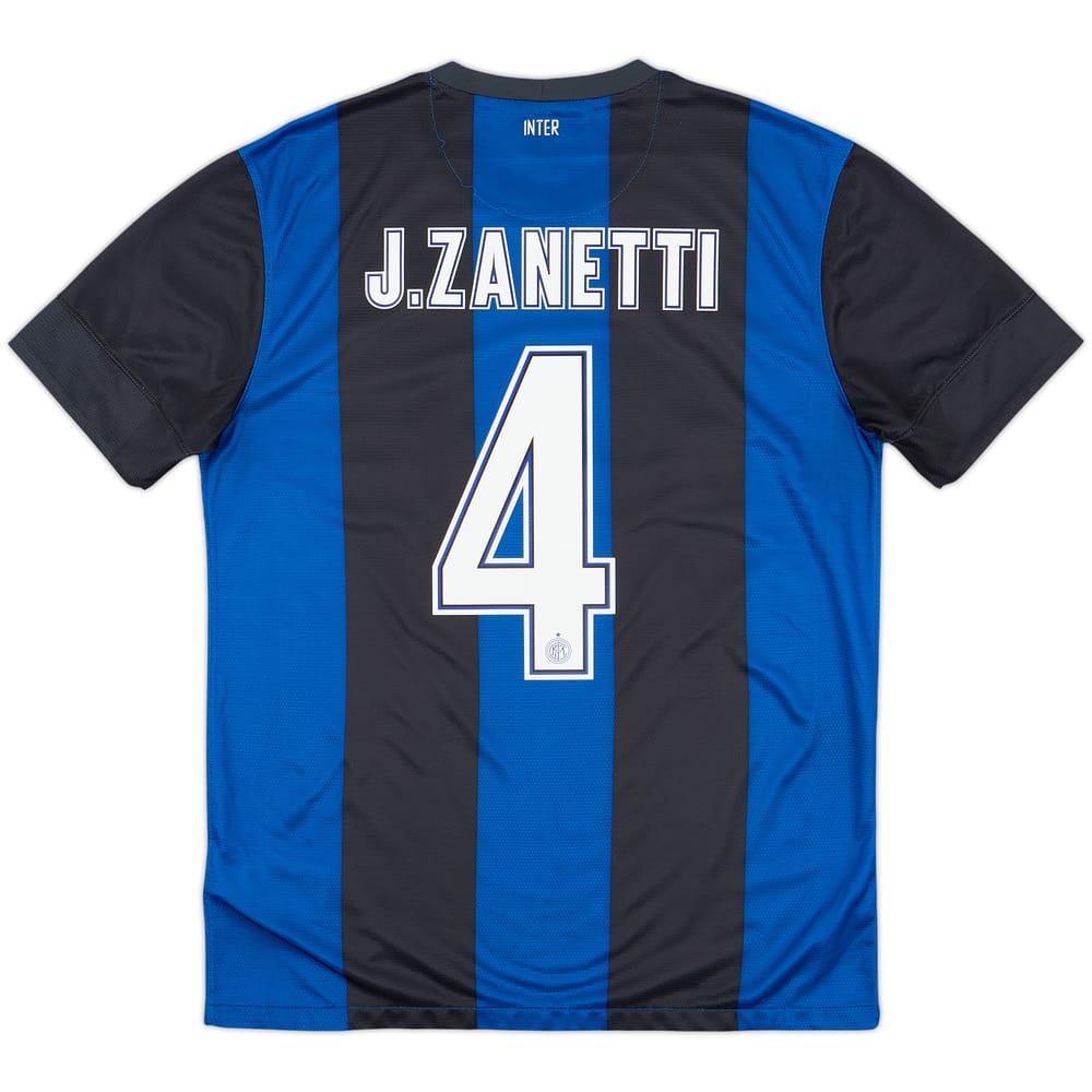 2012-13 Inter Milan Home Shirt Zanetti #4 - 8/10 - (M)