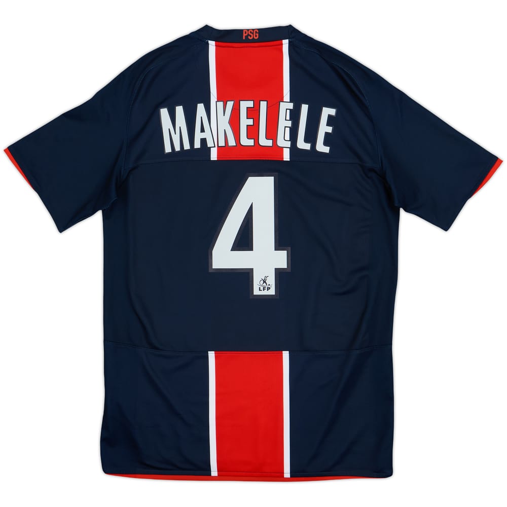 2008-09 Paris Saint-Germain Home Shirt Makelele #4 - 7/10 - (S)
