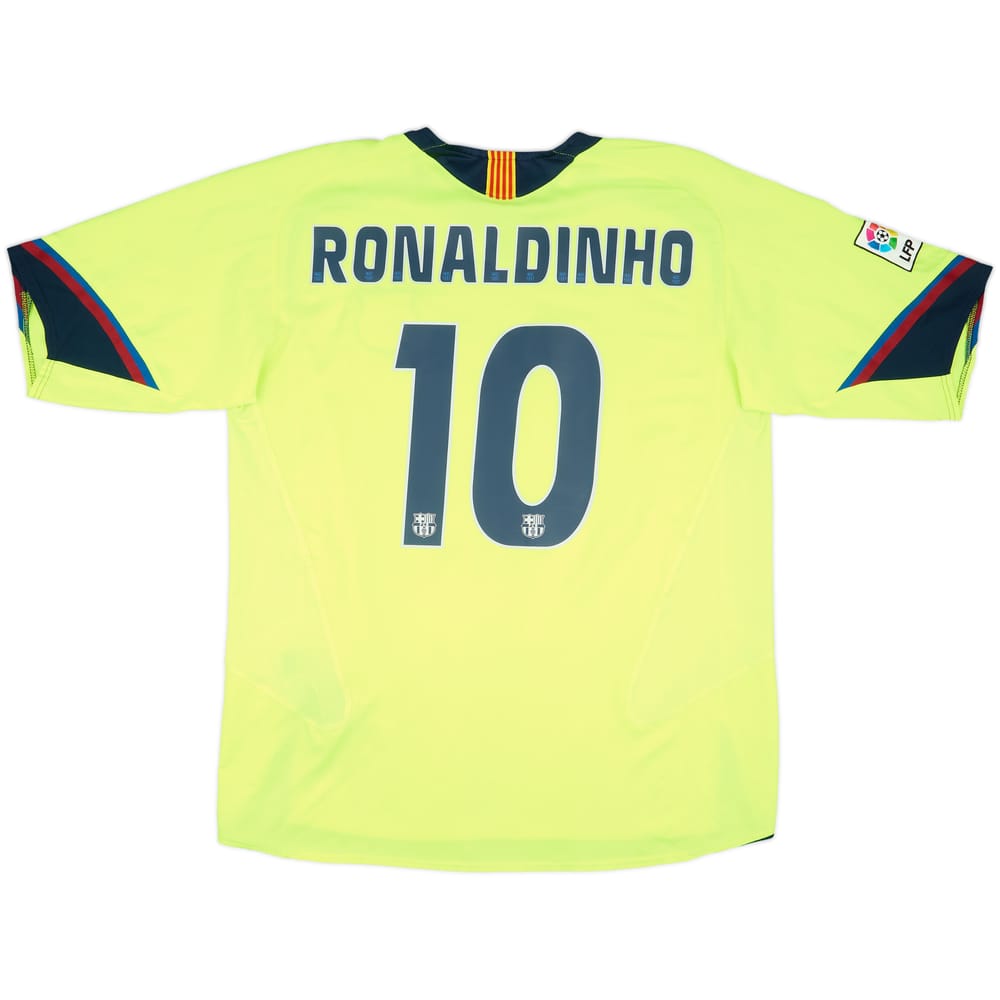 2005-06 Barcelona Away Shirt Ronaldinho #10 - 9/10 - (XL)