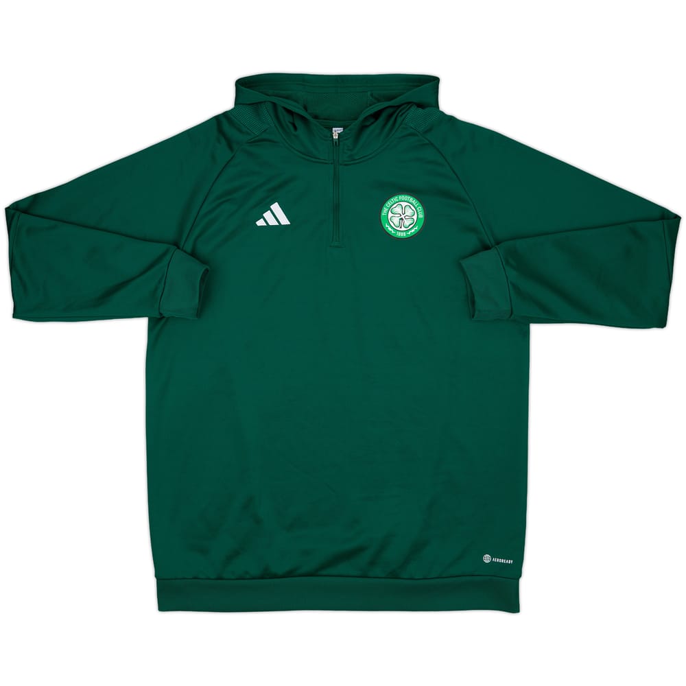 2022-23 Celtic adidas 1/4 Zip Hooded Track Top - 10/10 - (XL)
