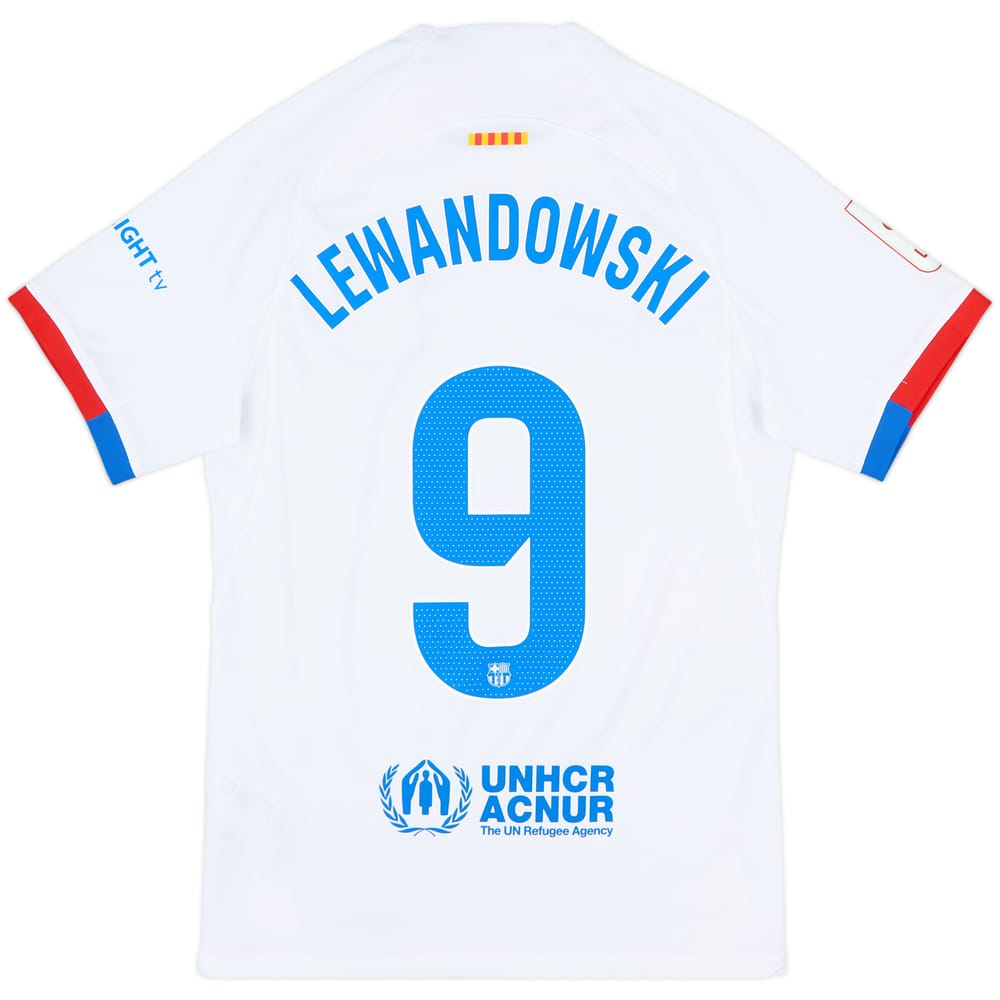2023-24 Barcelona Away Shirt Lewandowski #9 - 9/10 - (XS)