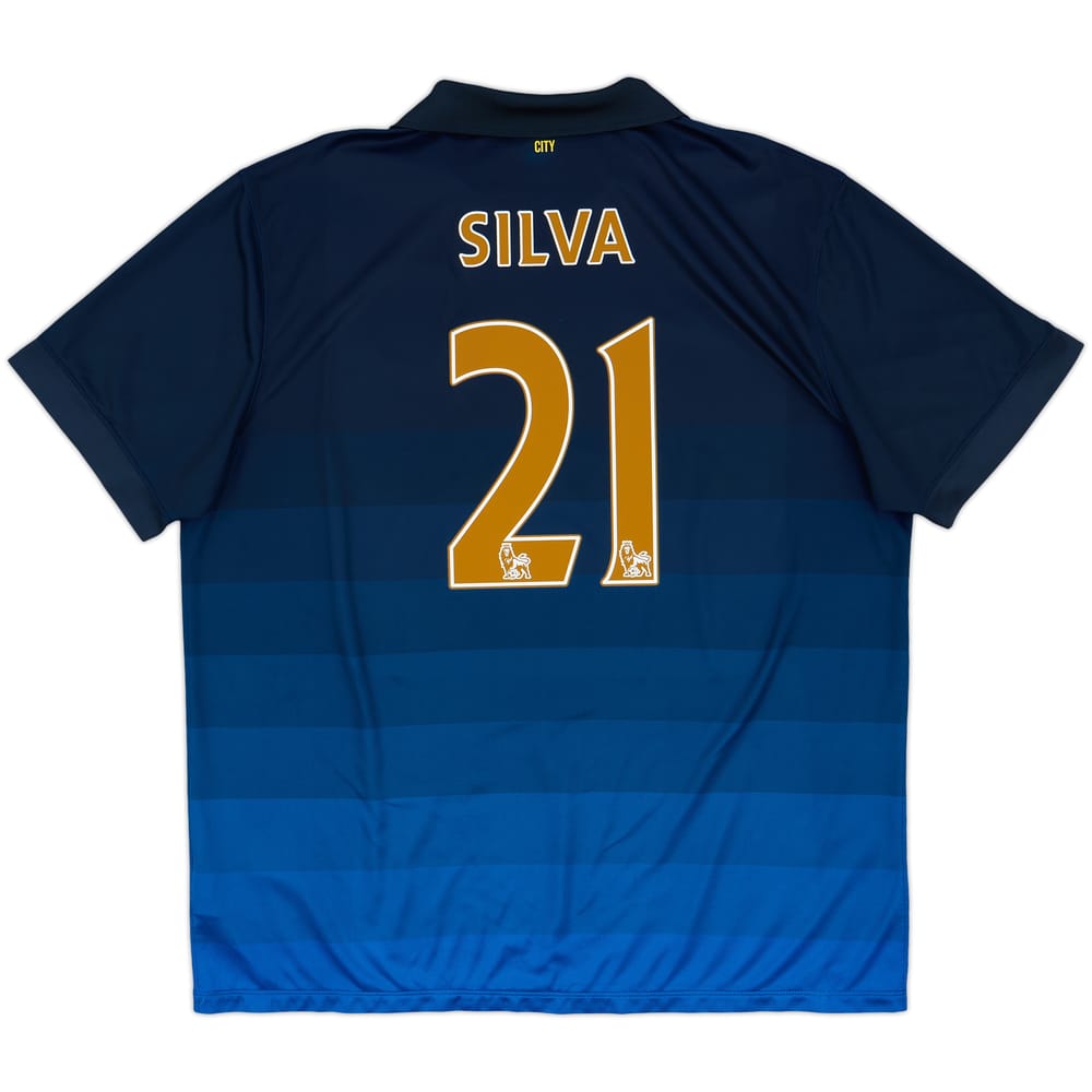 2014-15 Manchester City Away Shirt Silva #21 - 7/10 - (XXL)