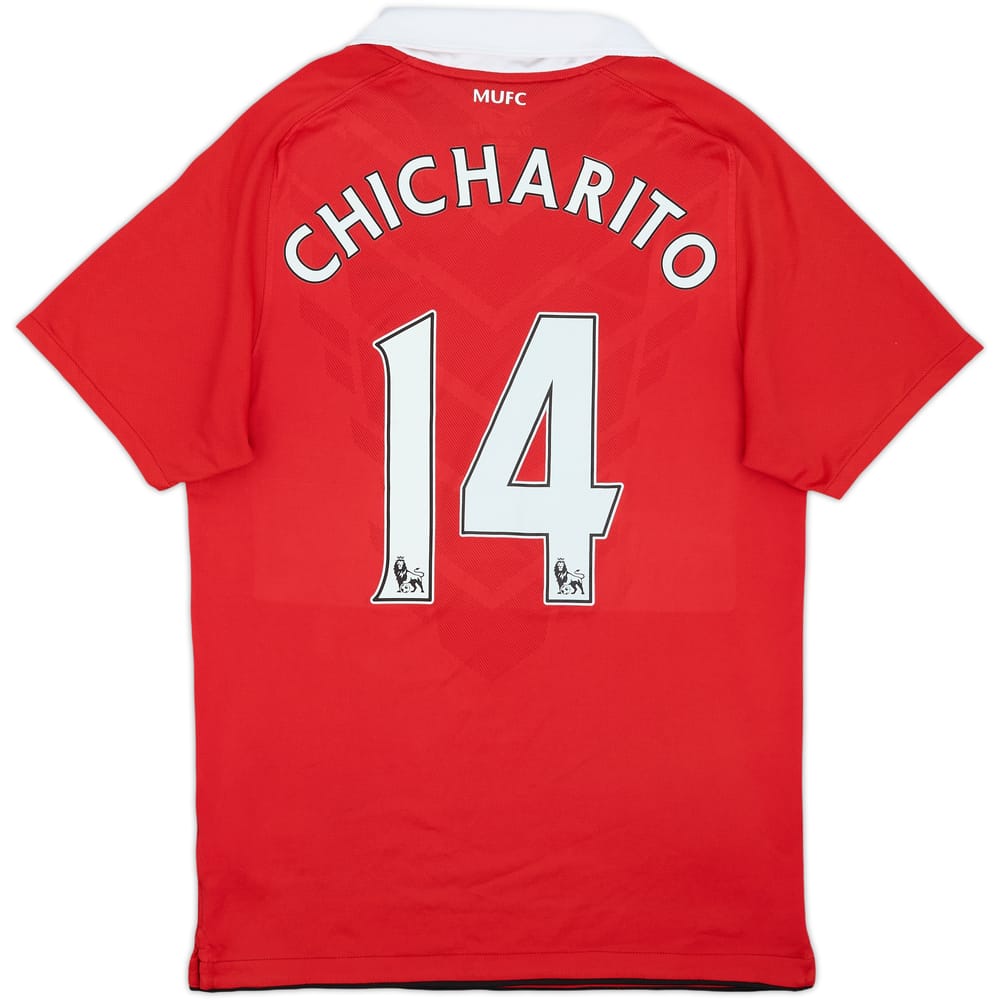 2010-11 Manchester United Home Shirt Chicharito #14 - 7/10 - (S)
