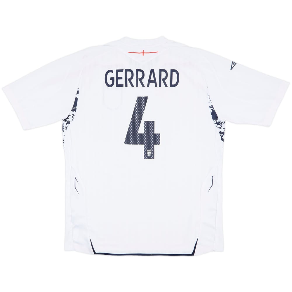 2007-09 England Home Shirt Gerrard #4 - 6/10 - (XL)