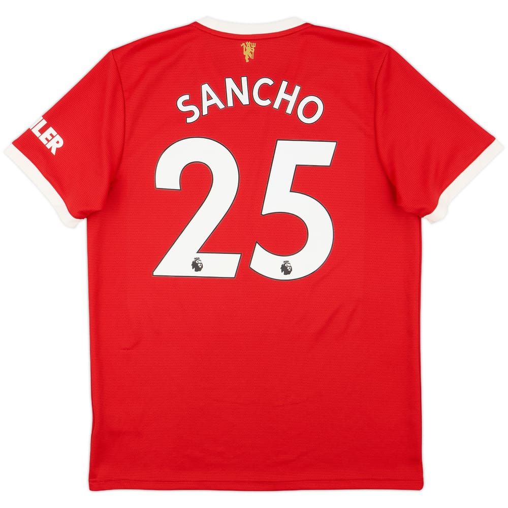 2021-22 Manchester United Home Shirt Sancho #25 - 8/10 - (L)