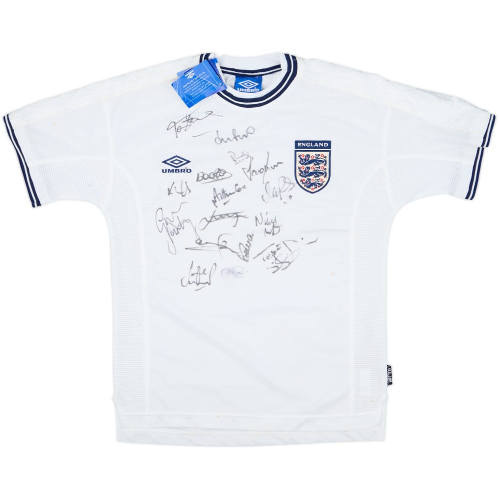 1999-01 England Signed Home Shirt (M)