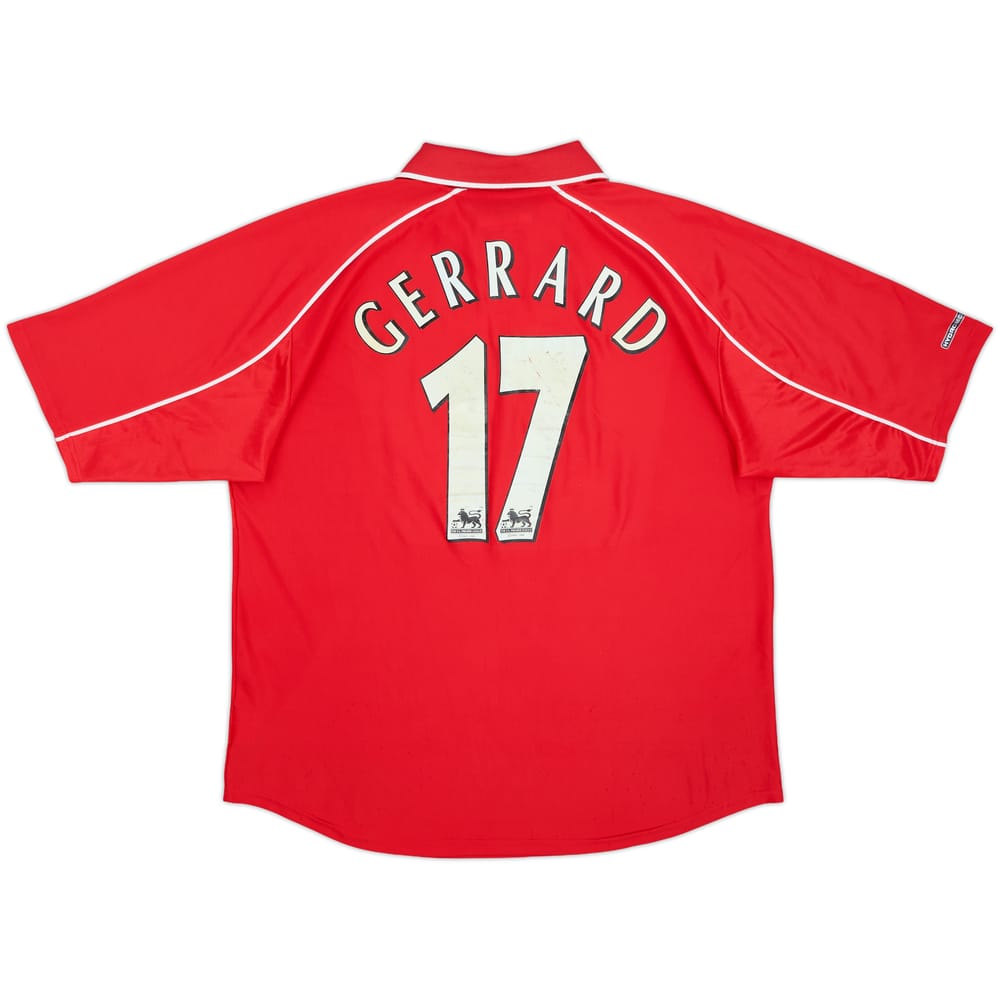 2000-02 Liverpool Home Shirt Gerrard #17 - 6/10 - (L)
