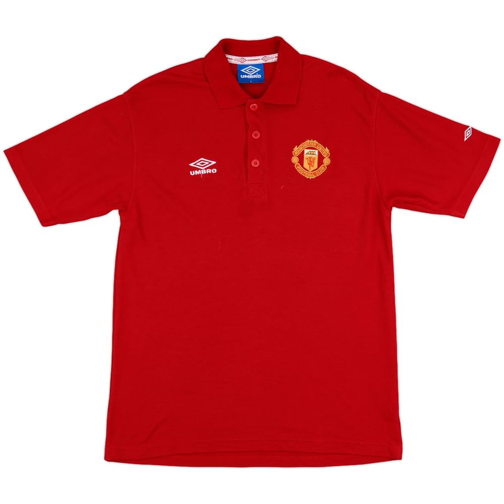 1998-99 Manchester United Umbro Polo Shirt - 8/10 - (L)