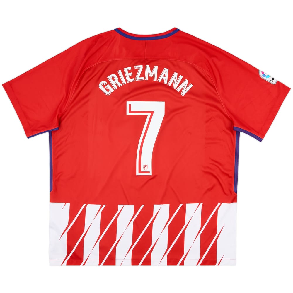 2017-18 Atletico Madrid Home Shirt Griezmann #7 - 9/10 - (XXL)