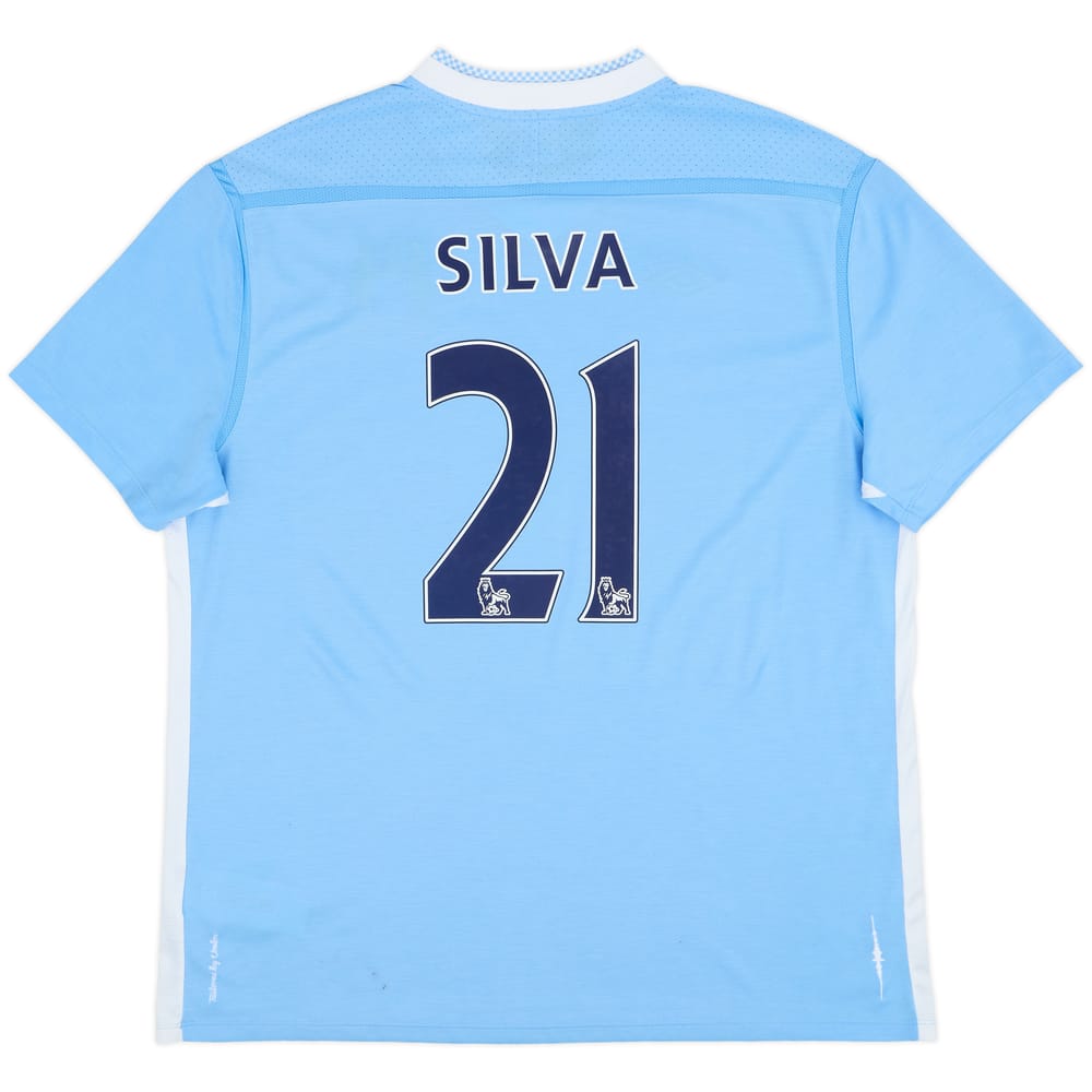 2011-12 Manchester City Home Shirt Silva #21 - 6/10 - (XXL)