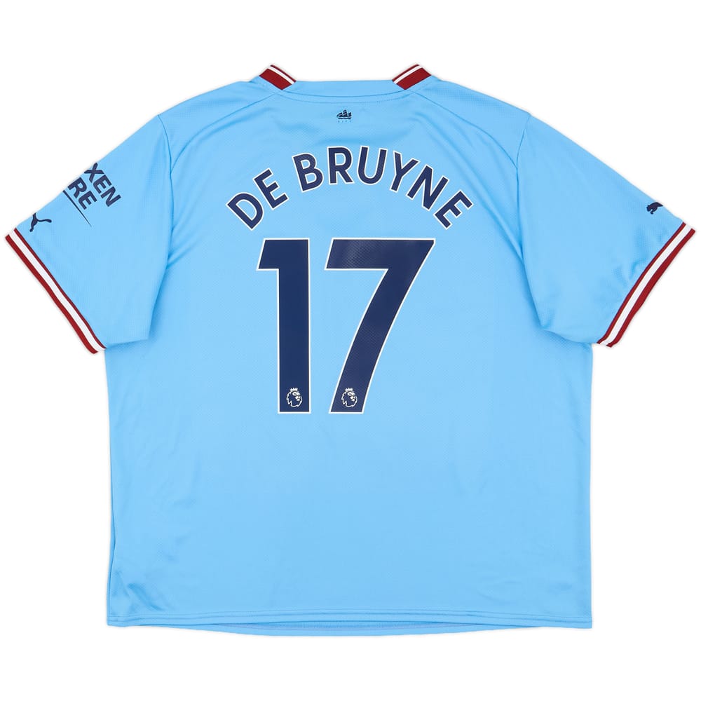 2022-23 Manchester City Home Shirt De Bruyne #17 - 8/10 - (XXL)