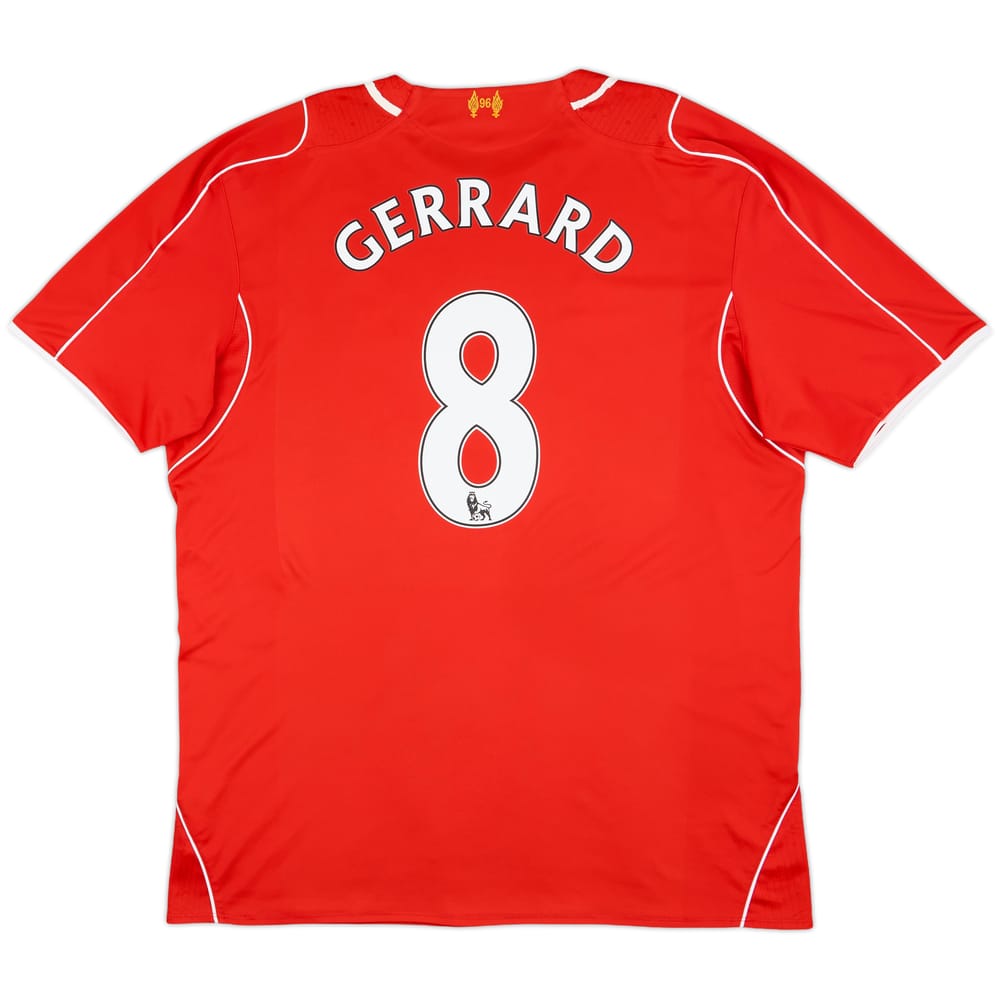 2014-15 Liverpool Home Shirt Gerrard #8 - 8/10 - (XXL)