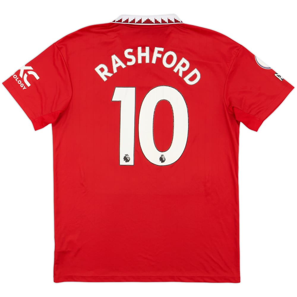 2022-23 Manchester United Home Shirt Rashford #10 - 4/10 - (L)