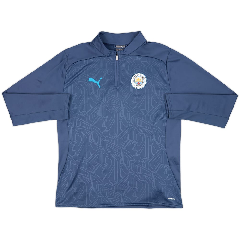 2021-22 Manchester City Puma 1/4 Zip Drill Top - 9/10 - (M)