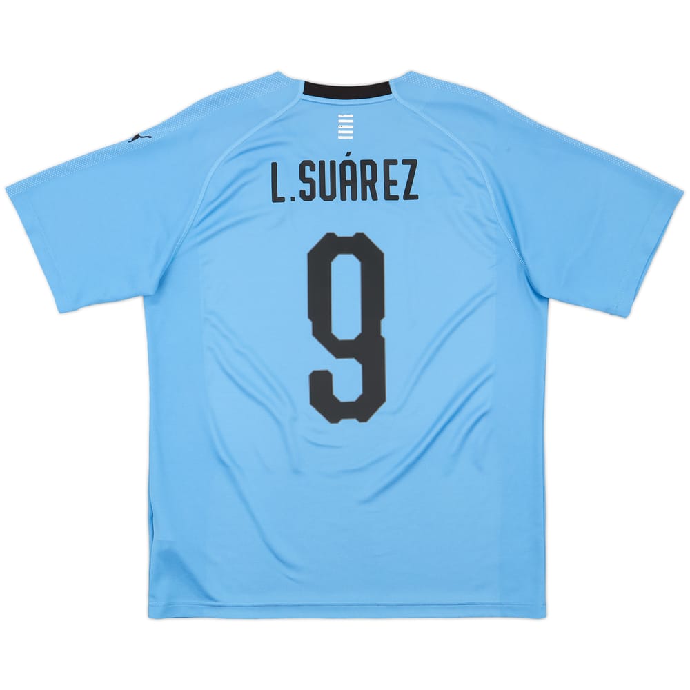 2018-19 Uruguay Home Shirt Suarez #9 - 8/10 - (L)