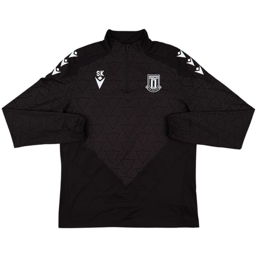 2021-22 Stoke City Staff Issue Macron Track Jacket 'SK' - 10/10 - (L)