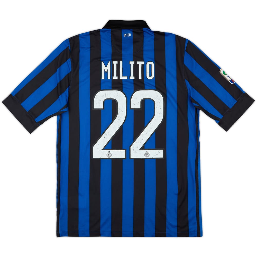Camiseta de local del Inter Milan 2011-12 Milito #22 - 5/10 - (M)