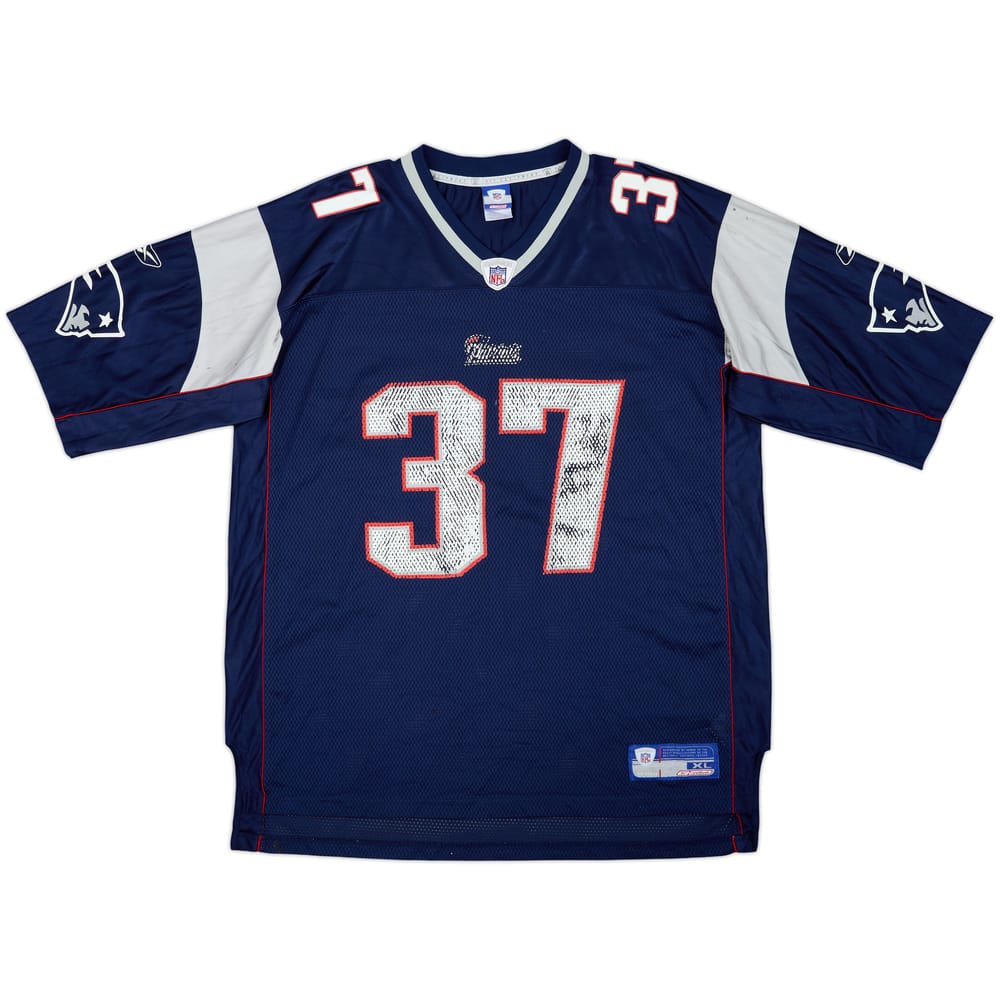 2003-04 New England Patriots Harrison #37 Reebok On Field Home Jersey - 5/10 - (XL)