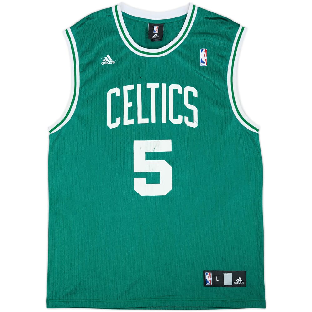 2007-10 Boston Celtics Garnett #5 adidas Away Jersey - 5/10 - (L)