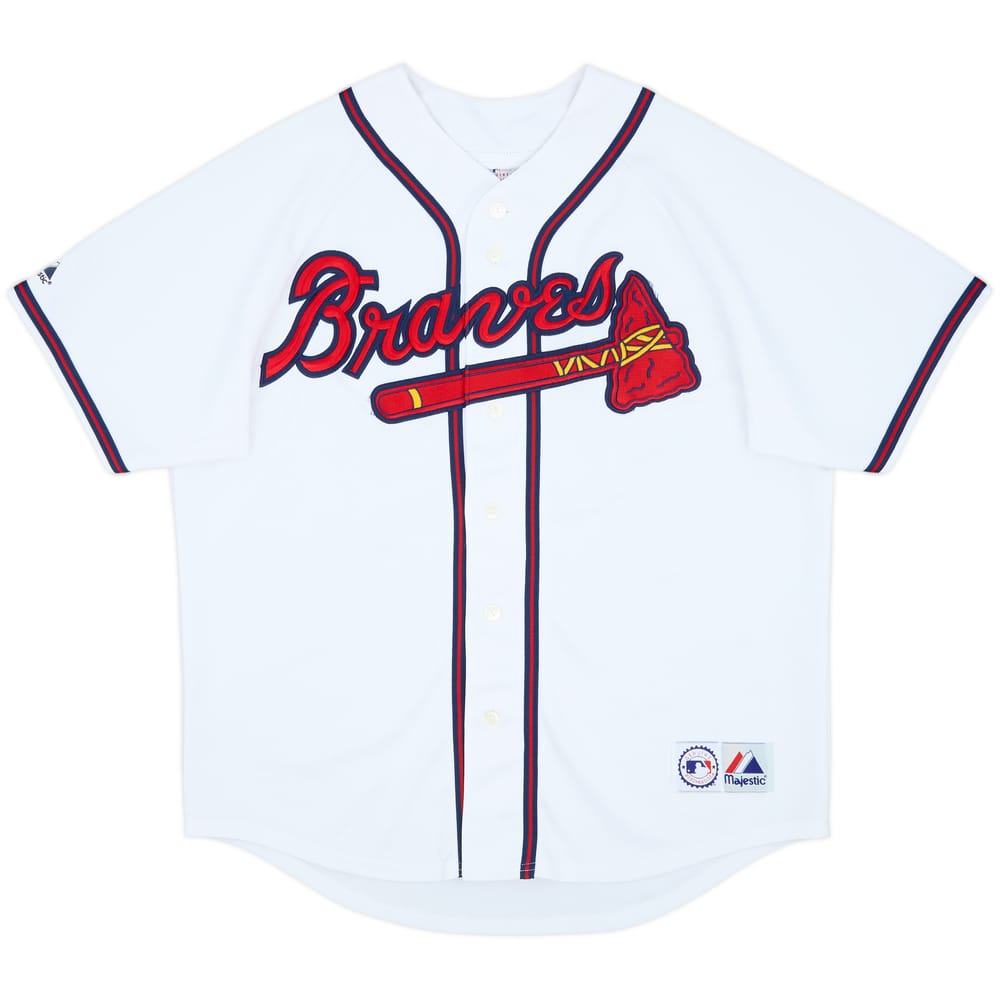 2003-08 Atlanta Braves Majestic Home Jersey - 8/10 - (XL)