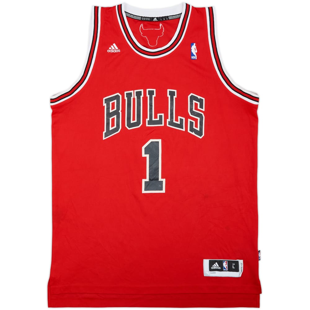 2010-14 Chicago Bulls Rose #1 adidas Swingman Away Jersey - 5/10 - (L)