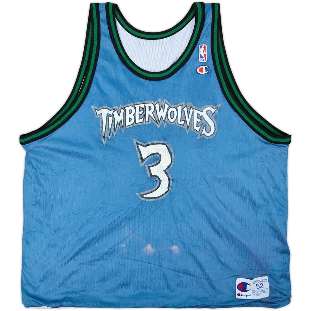1996-99 Minnesota Timberwolves Marbury #3 Champion Reversible Jersey - 4/10 - (XXL)