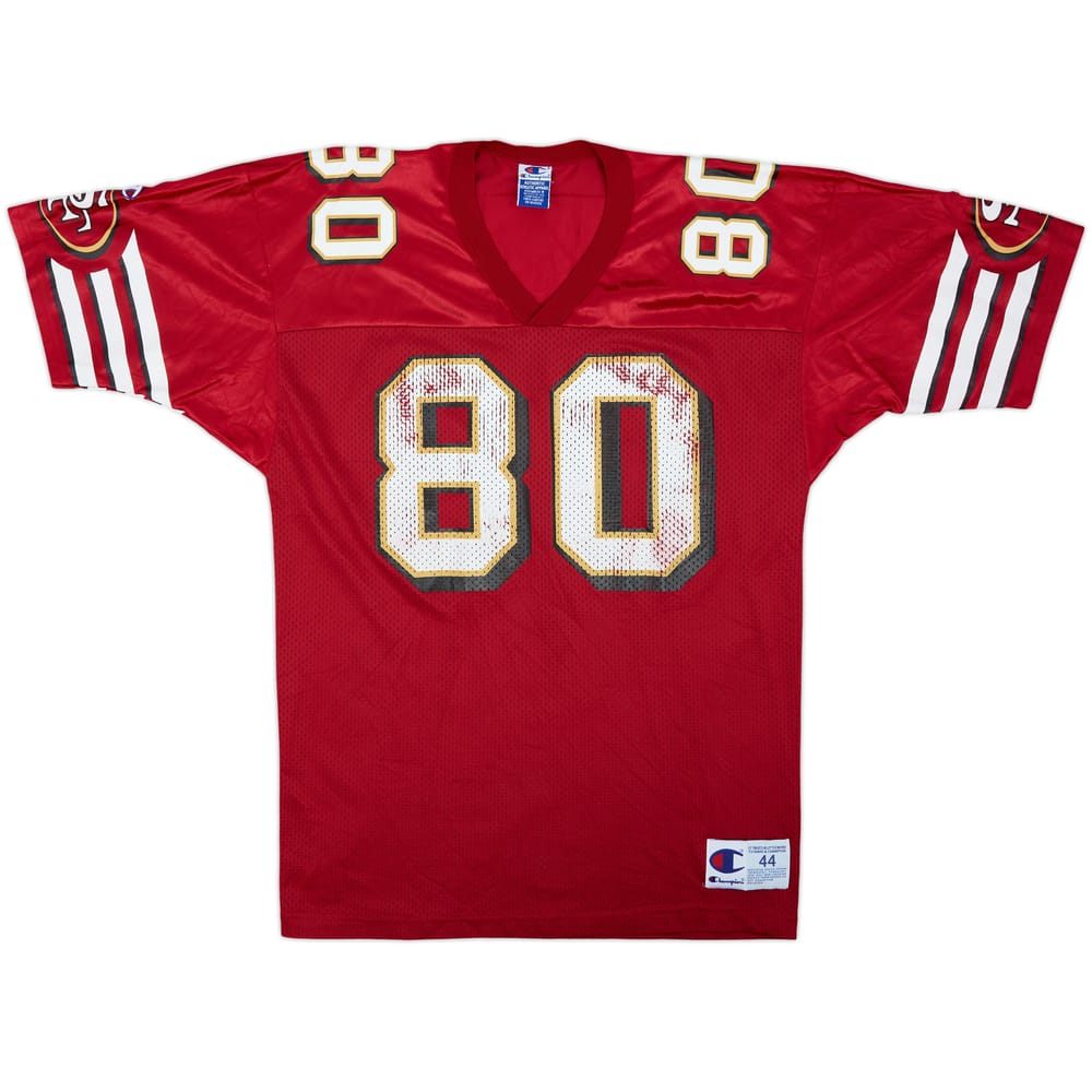 1996-00 San Francisco 49ers Rice #80 Champion Home Jersey - 6/10 - (L)