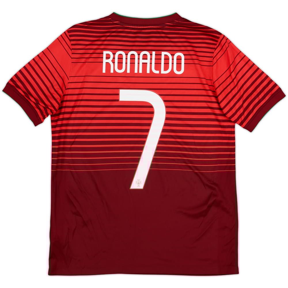 2014-15 Portugal Home Shirt Ronaldo #7 - 7/10 - (XL.Boys)