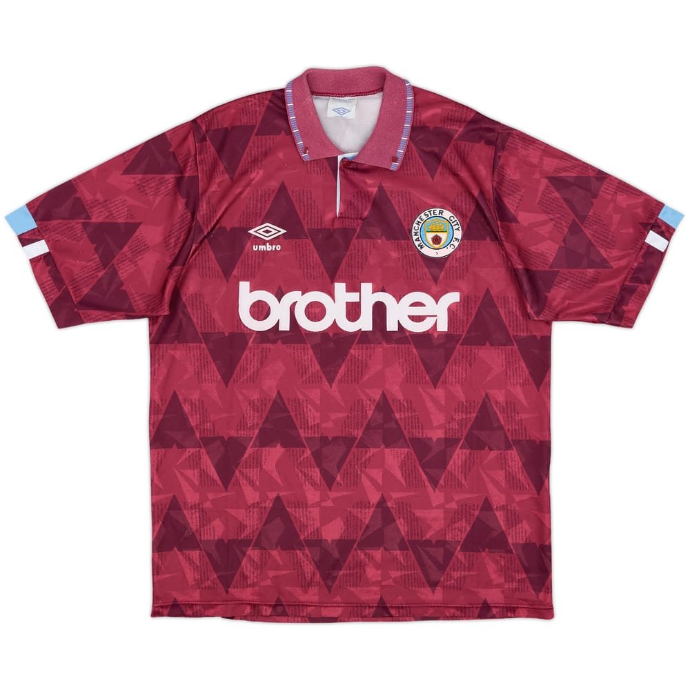 1990-92 Manchester City Away Shirt - 7/10 - (L)