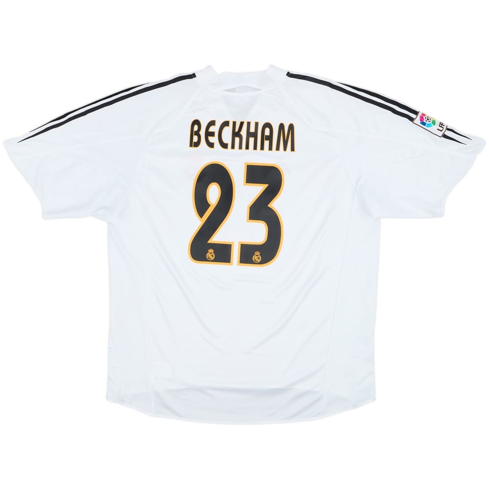 2004-05 Real Madrid Home Shirt Beckham #23 - 6/10 - (XL)