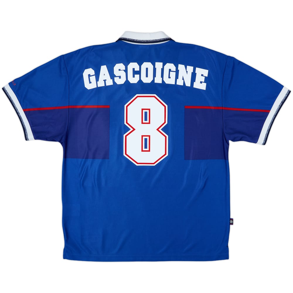 1997-99 Rangers Home Shirt Gascoigne #8 - 8/10 - (XL)