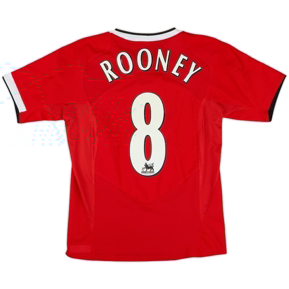 2004-06 Manchester United Home Shirt Rooney #8 - 8/10 - (L.Boys)