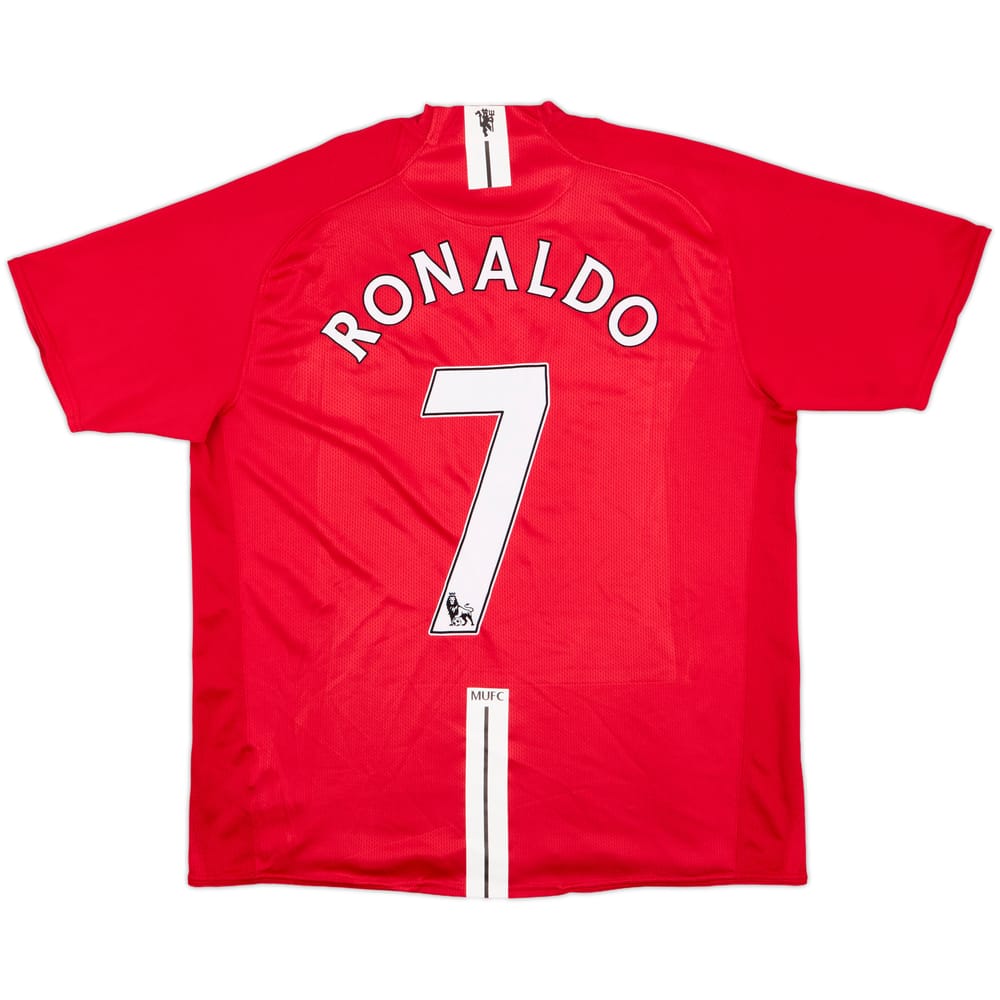 2007-09 Manchester United Home Shirt Ronaldo #7 - 8/10 - (XL)