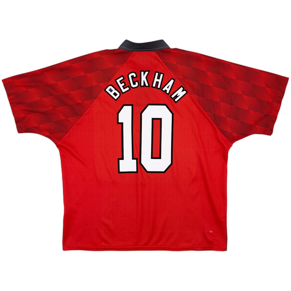 1996-98 Manchester United Home Shirt Beckham #10 - 8/10 - (XXL)