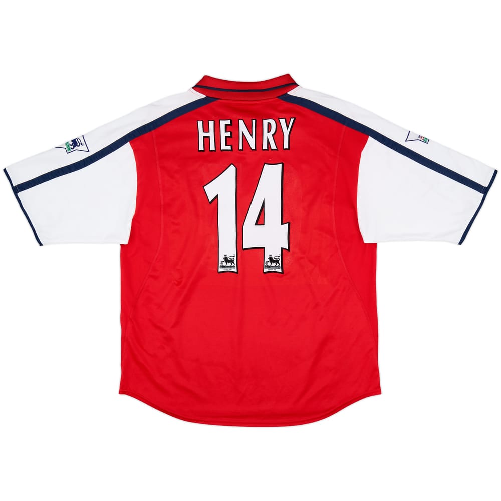 2000-02 Arsenal Home Shirt Henry #14 - 6/10 - (XL)
